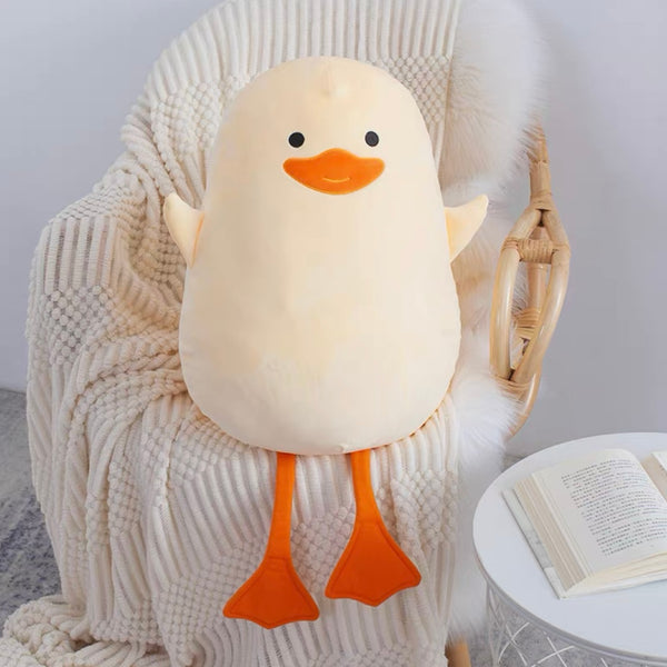 Kawaii Soft Stuffed Duckie Hanging Legs Seat Cushion Plush - Peachymart