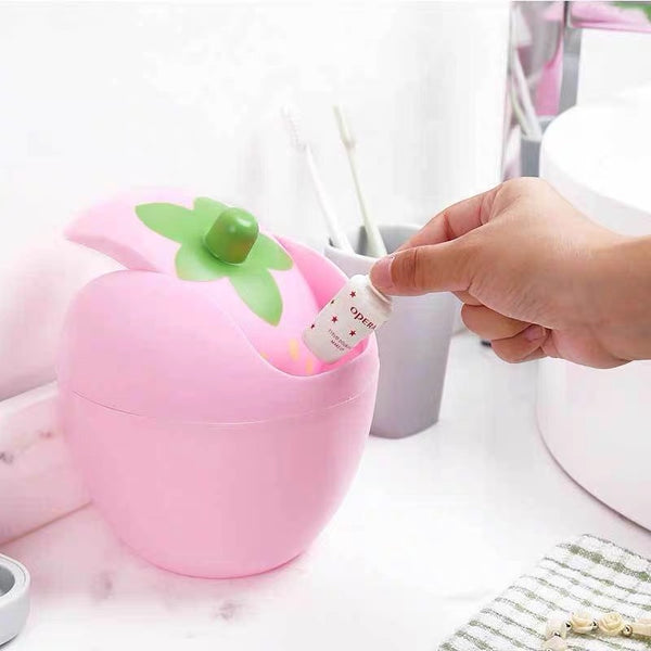 Strawberry Shape Mini Trash Bins With Trash Bags, Cute Trash Bins, Desktop  Trash Bins, Mini Trash Bins, Suitable For Desks, Bathrooms, Bedrooms,  Kitchens, Offices, Kitchen Bathroom Bedroom Office Accessories, Home Decor 