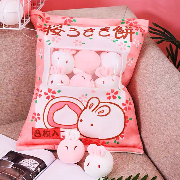 1pc 20-45CM Kawaii Plush Rabbit Toys Cute Round Bunny Holding Peach Stuffed  Animal Doll Pillow Cushion for Baby Kids Girls Gift