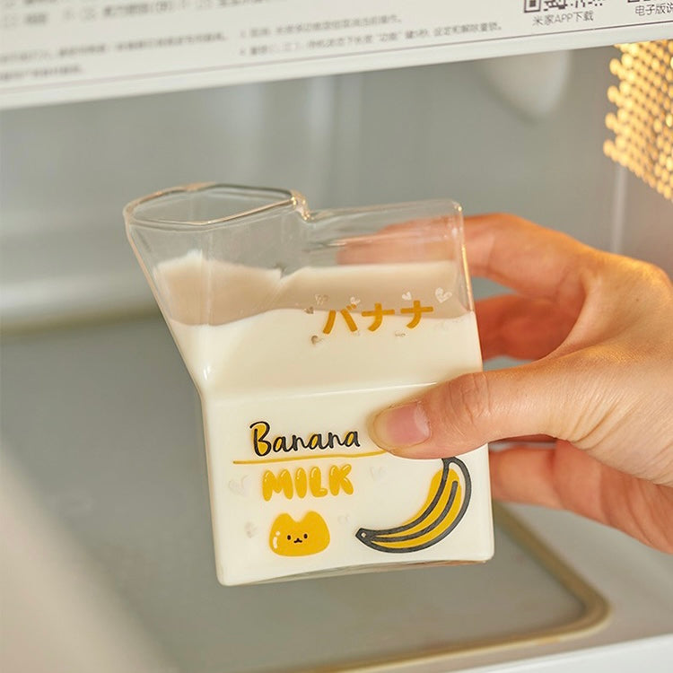 Kawaii Square Milk Carton Glass Cup – 513 OVERSTOCK HOME DEALS