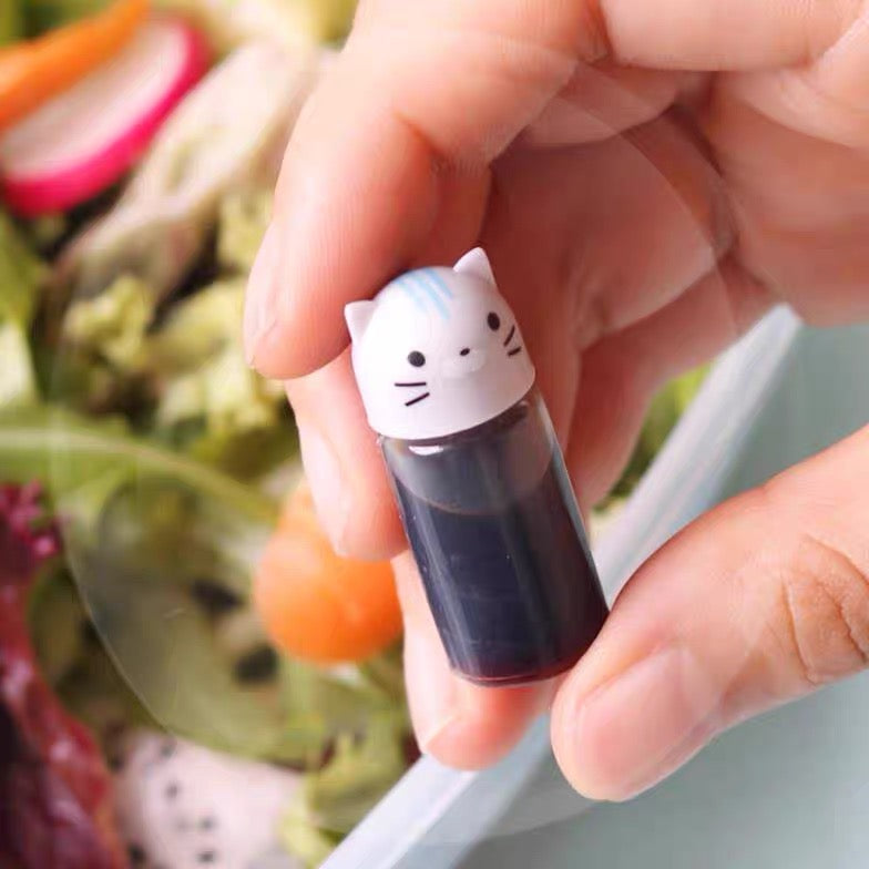 Cute Mini Animal Set Lunchbox Bento Condiment Sauce Bottles