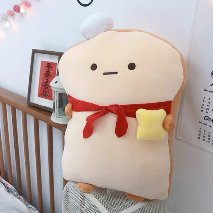 Cute Kawaii Toast & Baguette Bread Plushies Cushion - Peachymart